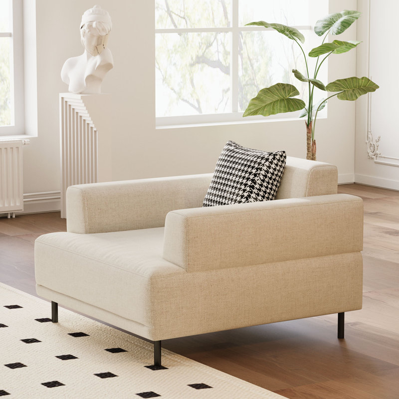 Alwyn Home Arenzville Recessed Arms Soft Cushion Sofa | Wayfair